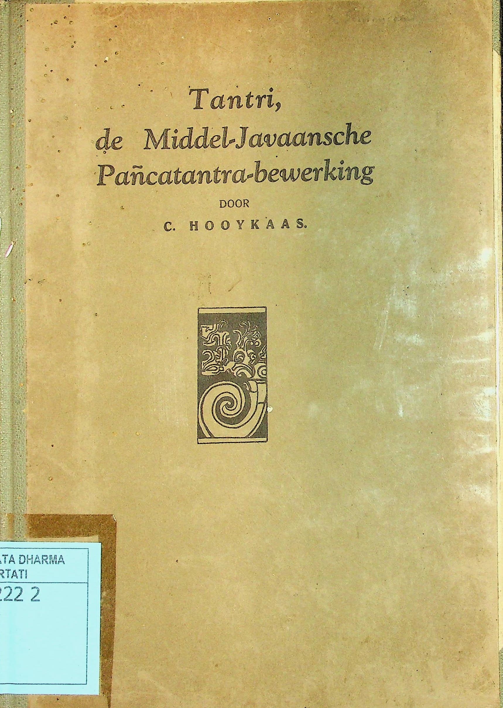 Tantri : de middel-Javaansche pancatantra bewerking